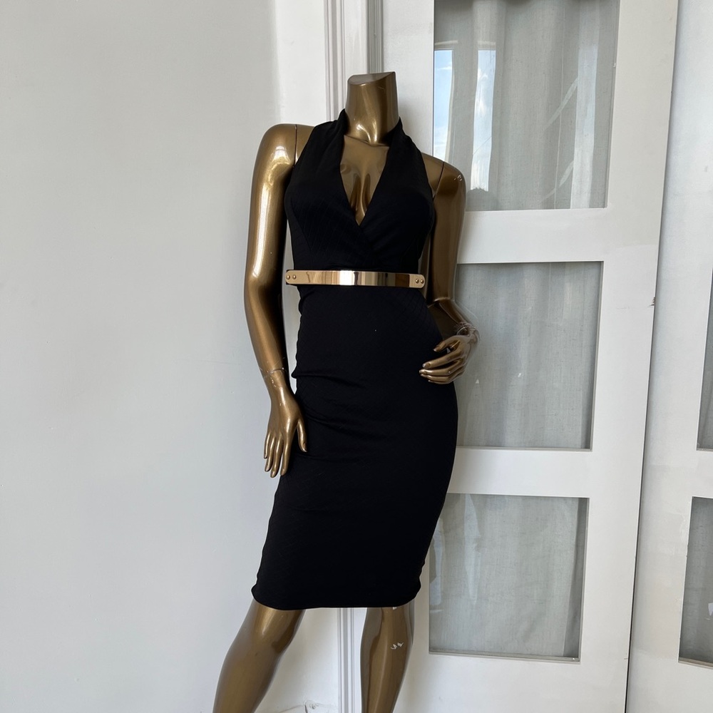 Hot Miami Styles Black Backless Dress